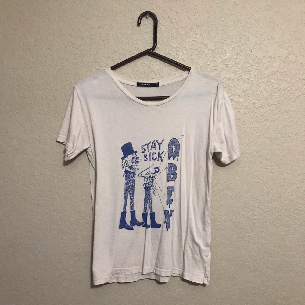 Obey STAY SICK skull tee